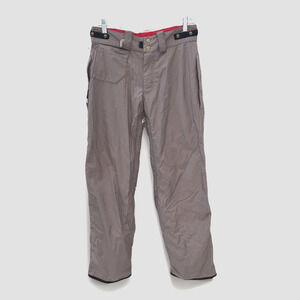 Monix Snowboard Pants Women's S Brown Taupe Snap Button Cargo Ski Vents Mid Rise